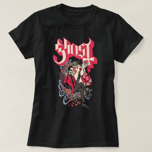 Ghost Papa Cupid Valentijnsdag Premium T-shirt (Design voorkant)