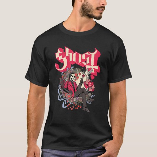 Ghost - Papa Cupid Valentijnsdag T-shirt (Voorkant)