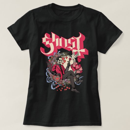 Ghost - Papa Cupid Valentijnsdag T-shirt (Design voorkant)