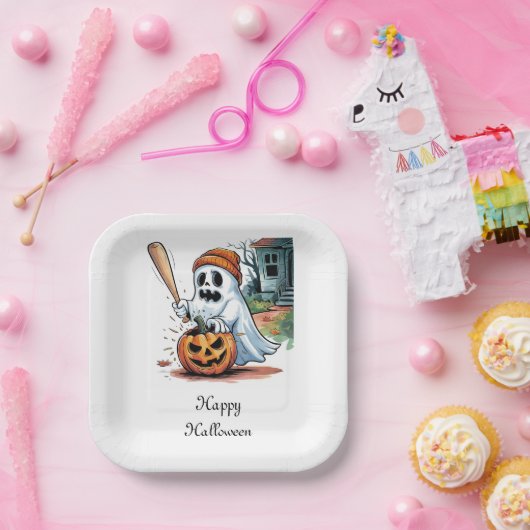 Ghost Papieren Bordje (Feest)