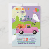 Ghost Party Birthday Parade Drive by Pink Truck Kaart (Voorkant)