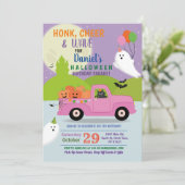 Ghost Party Birthday Parade Drive by Pink Truck Kaart (Staand voorkant)