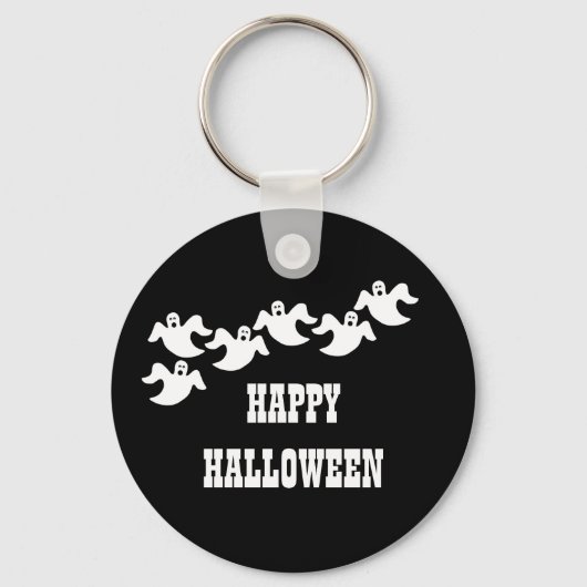 Ghost Party Halloween Sleutelhanger, zwart Sleutelhanger (Voorkant)