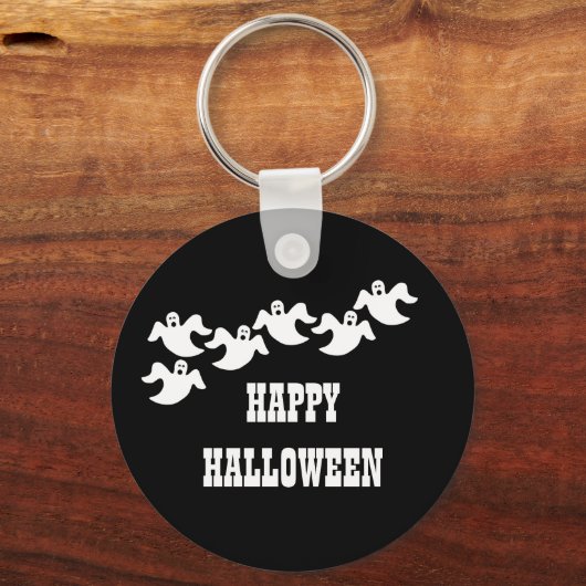 Ghost Party Halloween Sleutelhanger, zwart Sleutelhanger (Voorkant)