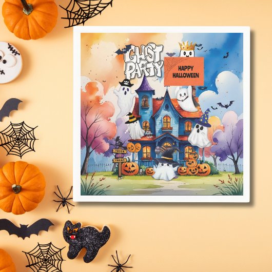 Ghost Party Kids Halloween Servet