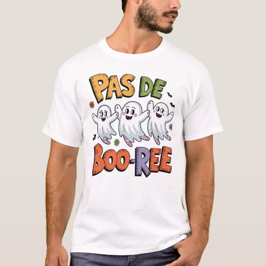 Ghost Pas de BOO-rée Balletdanser Halloween Spook T-shirt (Voorkant)
