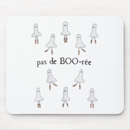Ghost Pas De Boo-rée Balletdanser Spooky Hallowee Muismat (Voorkant)