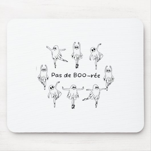 Ghost Pas De Boo-rée Balletdanser Spooky Hallowee Muismat (Voorkant)