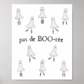 Ghost Pas De Boo-rée Balletdanser Spooky Hallowee Poster (Voorkant)