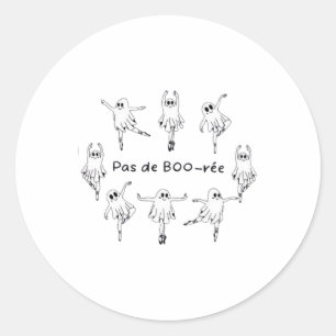 Ghost Pas De Boo-rée Balletdanser Spooky Hallowee Ronde Sticker