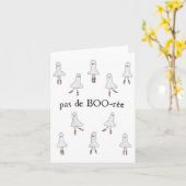 Ghost Pas De Boo-rée Llet Dancer Spooky Halloween Kaart (Gele Bloem)