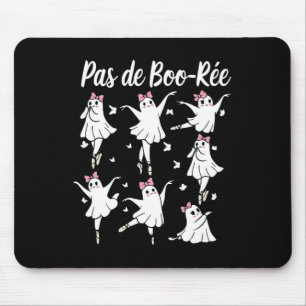 Ghost Pas De Boo-rée Llet Dancer Spooky Halloween Muismat