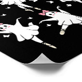 Ghost Pas De Boo-rée Llet Dancer Spooky Halloween Poster (Hoek)
