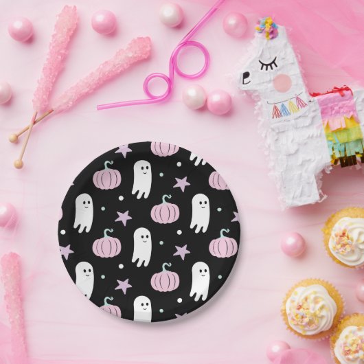 Ghost Pastel Halloween Verjaardag Papieren Bordje (Feest)