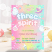 Ghost Pastel Neon Glow 3e verjaardag Halloween Kaart