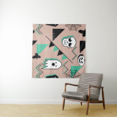 Ghost-patroon, halloween-thema naadloos patroon me wandkleed (In Situ (horizontaal))