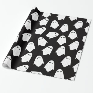 Ghost-patroonsilhouetomslagpapier Cadeaupapier