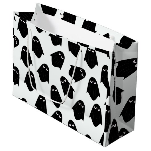 Ghost-patroonsilhouette-cadeautas Groot Cadeauzakje (Voorkant Gekanteld)