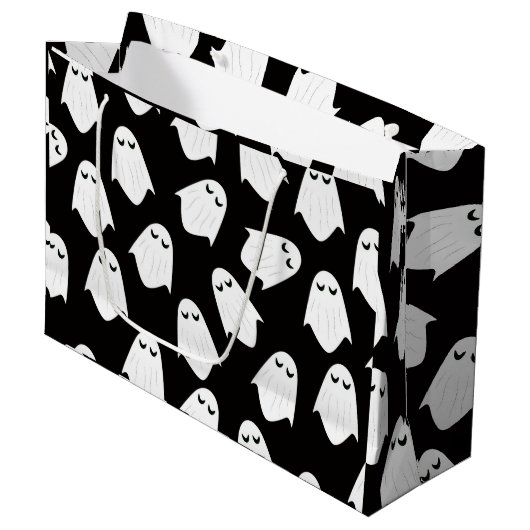 Ghost-patroonsilhouette-cadeautas Groot Cadeauzakje (Voorkant Gekanteld)