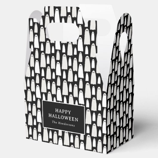 Ghost Pattern Halloween Bedankdoosjes (Geopend)