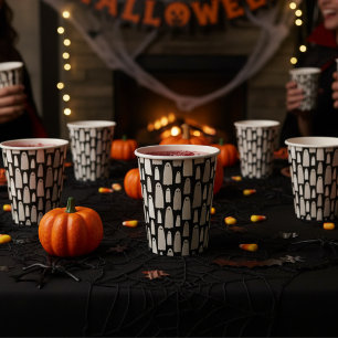 Ghost Pattern Halloween Papieren Bekers