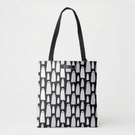 Ghost Pattern Halloween Tote Bag
