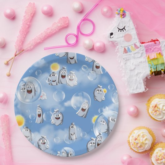 Ghost Pattern Papieren Bordje (Feest)