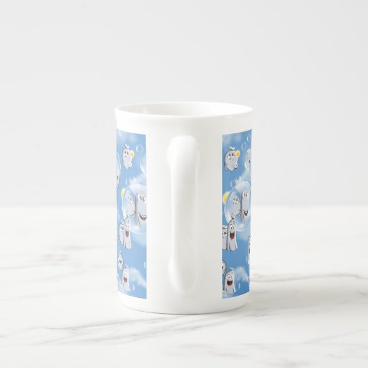 Ghost Pattern Porselein Kop (Achterkant)