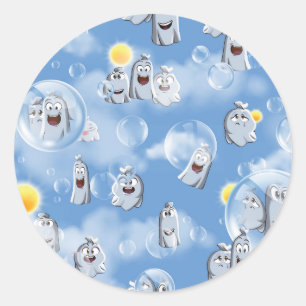Ghost Pattern Ronde Sticker