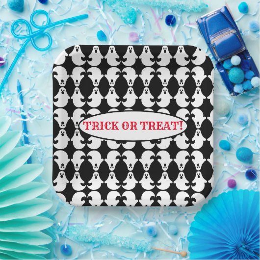 Ghost Pattern Square Paper Bord (Feest)