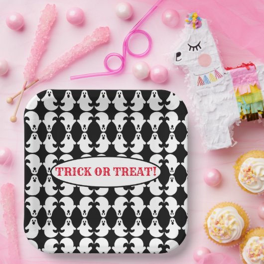 Ghost Pattern Square Paper Bord (Feest)