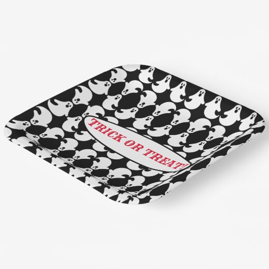 Ghost Pattern Square Paper Bord (Gebogen)