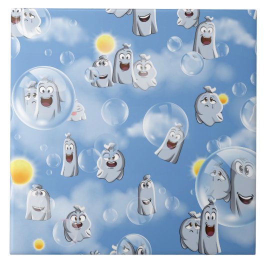 Ghost Pattern Tegeltje (Voorkant)