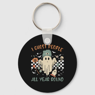 Ghost People Het hele jaar door Retro Halloween Gh Sleutelhanger