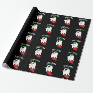 Ghost Pepper Funny Chili Pun Dark BG Cadeaupapier