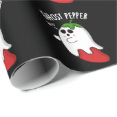 Ghost Pepper Funny Chili Pun Dark BG Cadeaupapier (Rol Hoek)