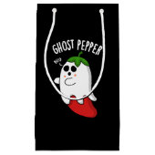 Ghost Pepper Funny Chili Pun Dark BG Klein Cadeauzakje (Voorkant)