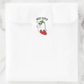 Ghost Pepper Funny Chili Pun Ronde Sticker (Tas)