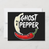 Ghost Pepper Funny Spicy Hot Halloween Ghost Peppe (Voorkant)