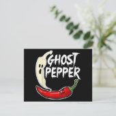 Ghost Pepper Funny Spicy Hot Halloween Ghost Peppe (Staand voorkant)