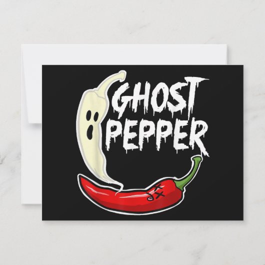 Ghost Pepper Funny Spicy Hot Halloween Ghost Peppe (Achterkant)
