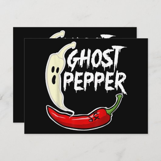 Ghost Pepper Funny Spicy Hot Halloween Ghost Peppe (Voorkant / Achterkant)