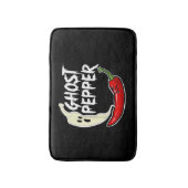Ghost Pepper Funny Spicy Hot Halloween Ghost Peppe Badmat (Voorkant Verticaal)