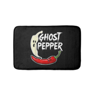 Ghost Pepper Funny Spicy Hot Halloween Ghost Peppe Badmat