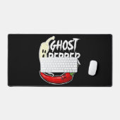 Ghost Pepper Funny Spicy Hot Halloween Ghost Peppe Bureaumat (Keyboard & Muis)