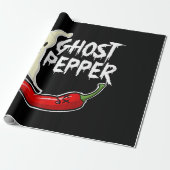 Ghost Pepper Funny Spicy Hot Halloween Ghost Peppe Cadeaupapier (Uitgerold)