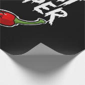 Ghost Pepper Funny Spicy Hot Halloween Ghost Peppe Cadeaupapier (Hoek)