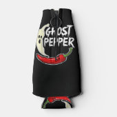 Ghost Pepper Funny Spicy Hot Halloween Ghost Peppe Flesjeskoeler (Achterkant)