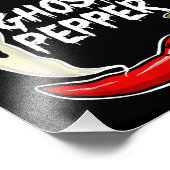 Ghost Pepper Funny Spicy Hot Halloween Ghost Peppe Foto Afdruk (Hoek)