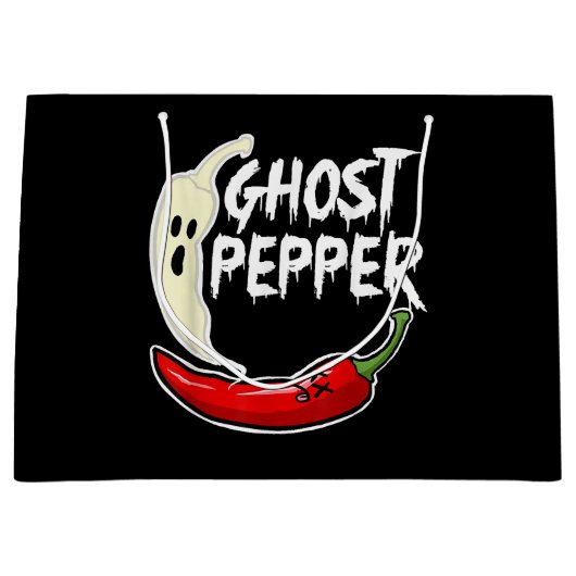 Ghost Pepper Funny Spicy Hot Halloween Ghost Peppe Groot Cadeauzakje (Voorkant)